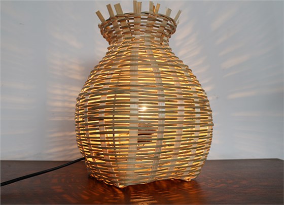 美爾家竹藝吊燈實拍