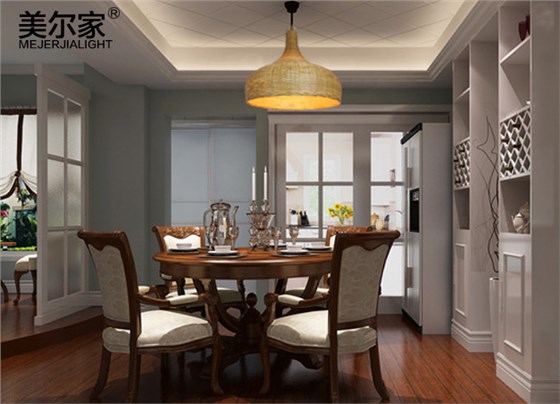 美爾家藤藝燈家居場景圖