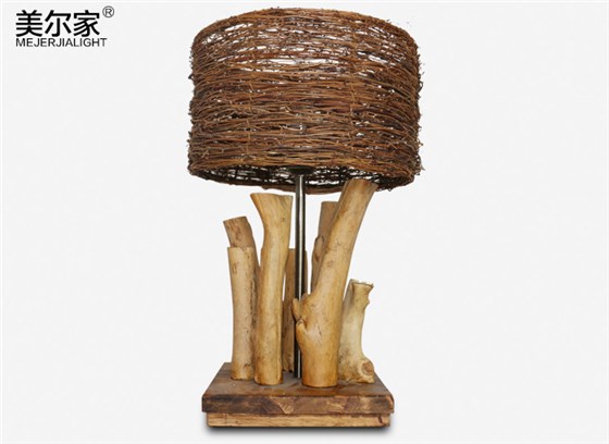 美爾家竹藝吊燈實(shí)拍圖