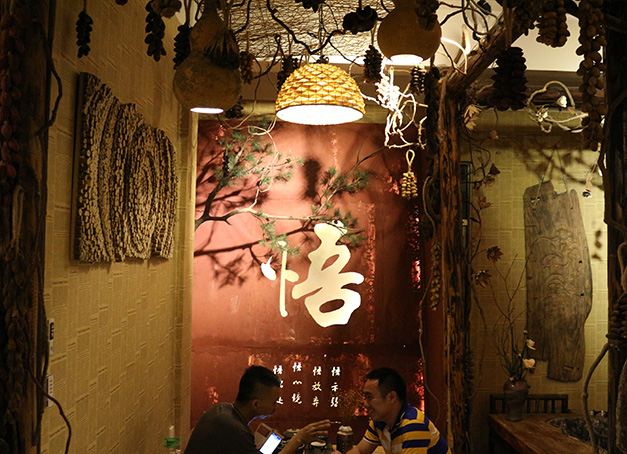 南海又一茗使用美爾家木藝吊燈