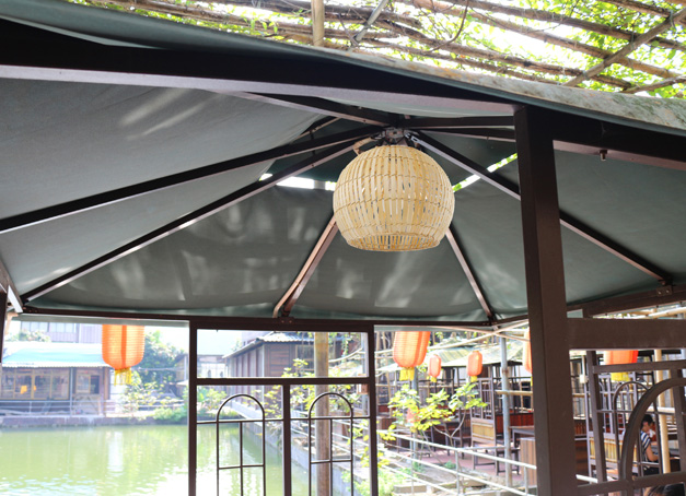 廣州菜豐園使用了美爾家藤藝燈飾效果圖