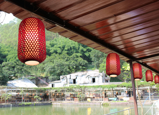 廣州菜豐園使用了美爾家藤藝燈飾效果圖