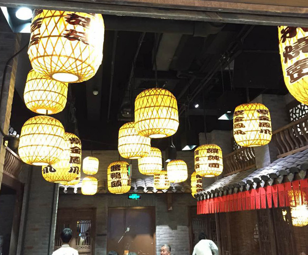 美爾家藤藝燈飾實(shí)拍圖