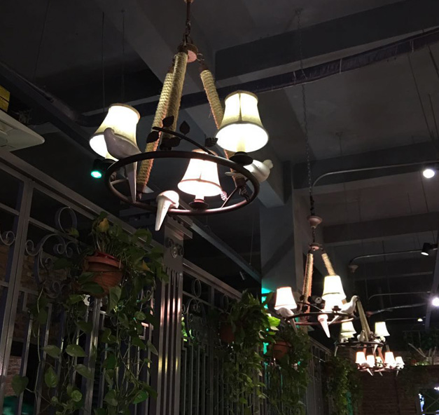 美爾家藤藝燈飾實(shí)拍圖