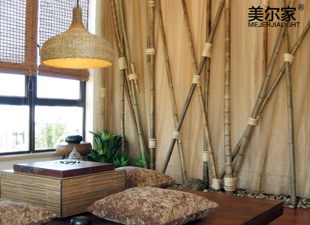 美爾家竹藝吊燈場景圖13