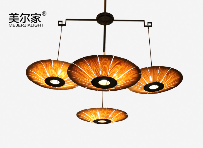 美爾家木皮吊燈