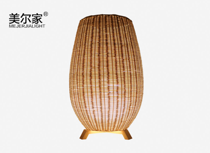 美爾家藤編落地燈
