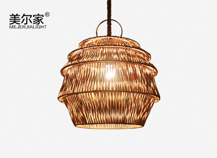 美爾家藤編吊燈