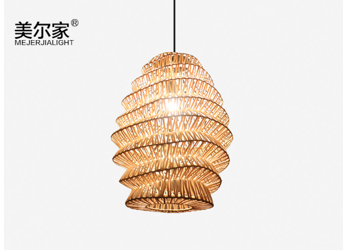 美爾家藤編吊燈