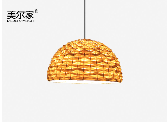 美爾家竹編吊燈