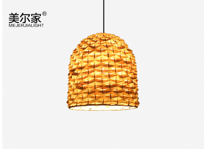 美爾家竹編吊燈