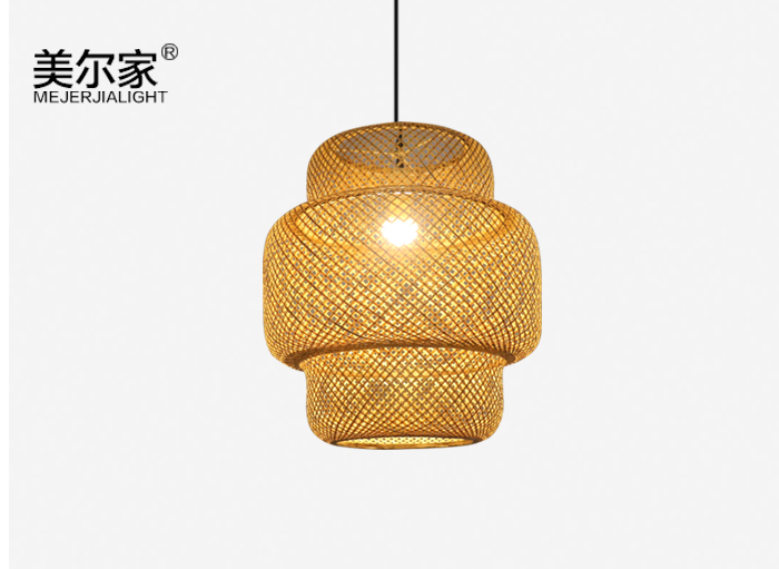 美爾家竹編吊燈