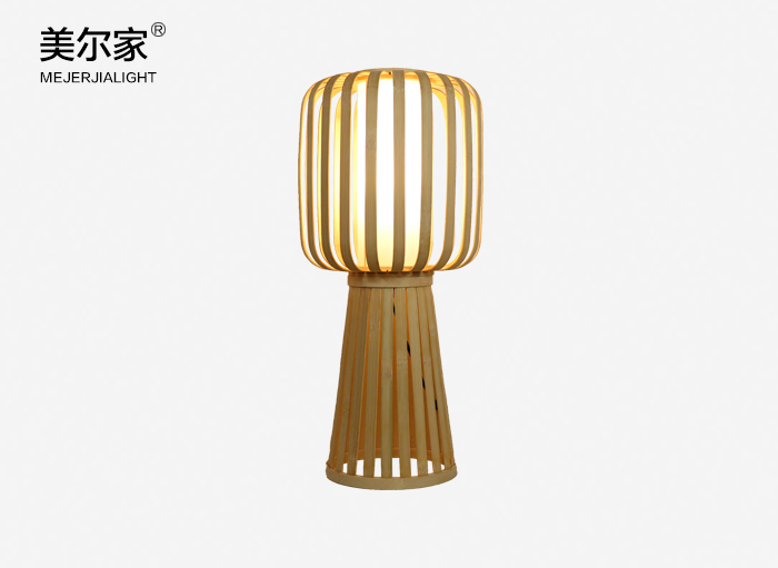 美爾家竹藝落地燈